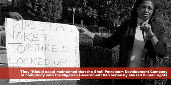 They maintained that the Shell Petroleum Development Company in complicity with the Nigerian Government had seriously abused human rights